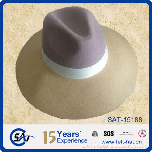 2016 Autumn Winter two tone fedora hat for women